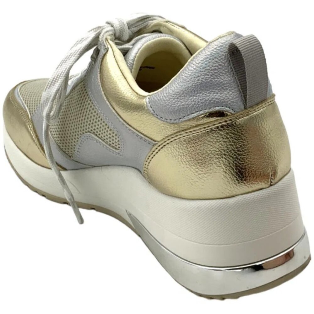 Urban Sport BEBE Gold & Mesh Wedge Sneakers Size 7 NWT - Picture 3 of 10